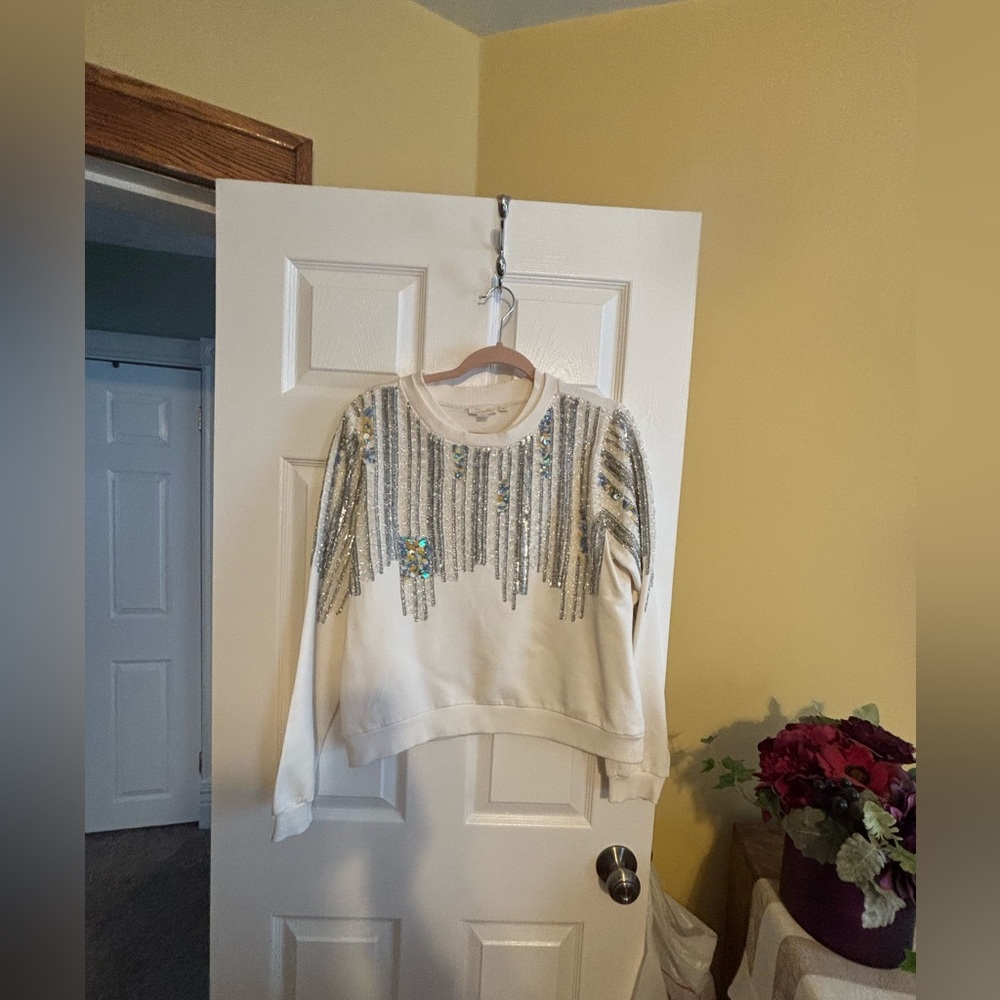 Anthropology Let Me Disco Sequin Sweatshirt - Picture 4 of 12